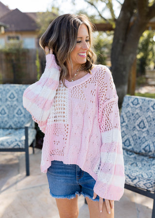 Out Of Office Energy Sweater - Soft Pink