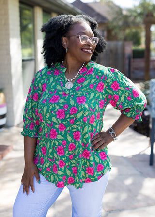 Dear Scarlett Your Side Of Town Lizzy Smocked Top