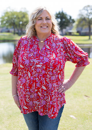 Dear Scarlett Last Night Lizzy Smocked Top