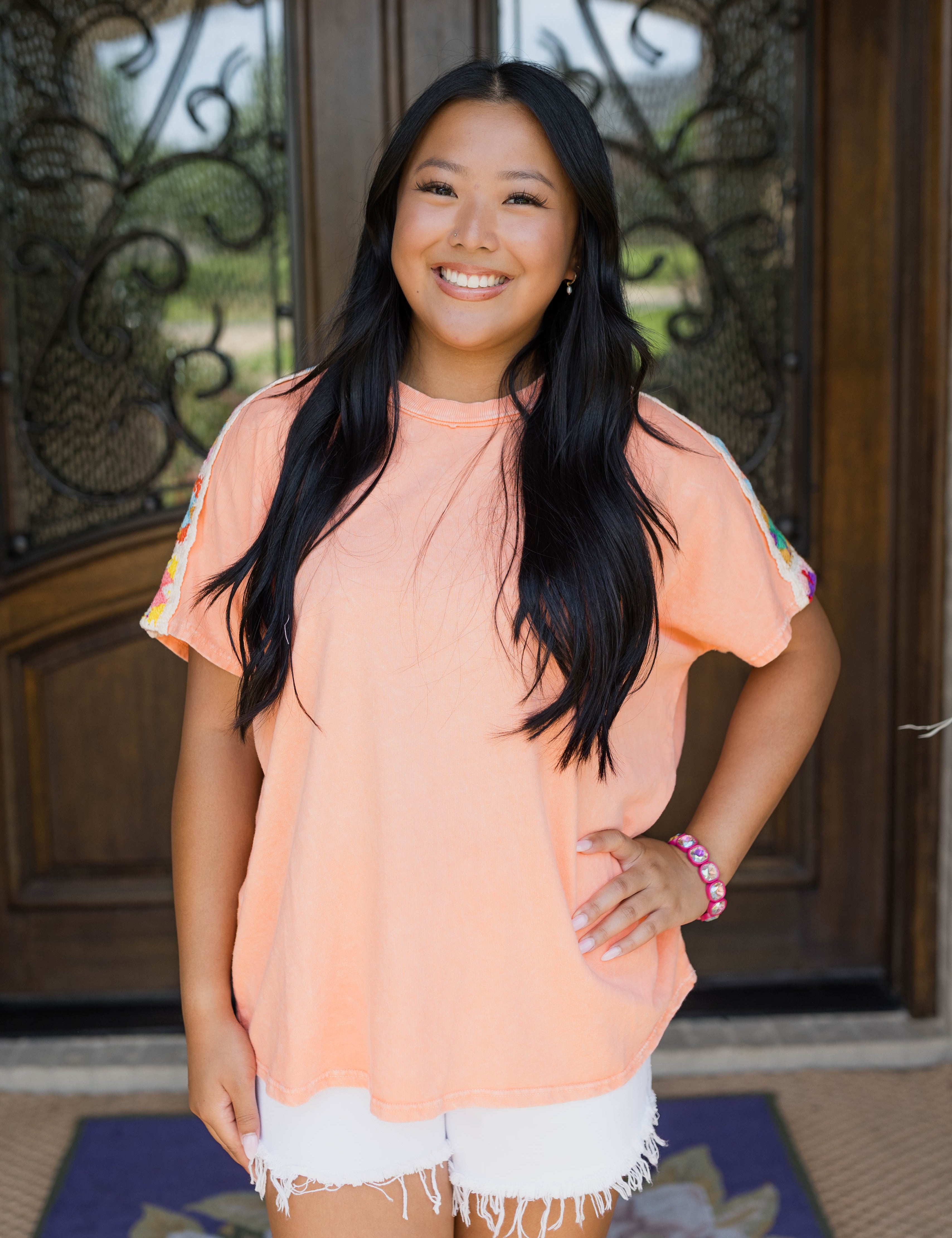 Boho Drift Top - Papaya - FINAL SALE