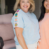 Boho Drift Top - Baby Blue - LAST ONES FINAL SALE