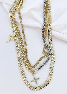 Mia Triple Layered Necklace by Treasured Jewels - FINAL SALE