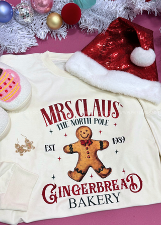 Mrs. Claus Gingerbread Bakery Graphic Tee