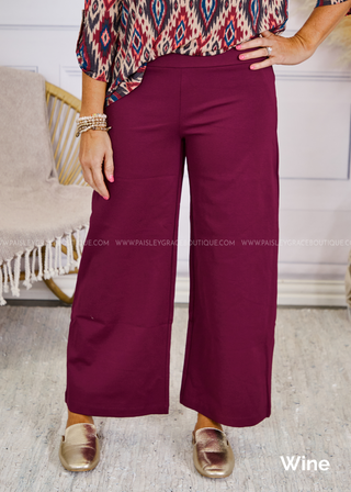 Chic Solid Wide Leg Crop - 10 Colors