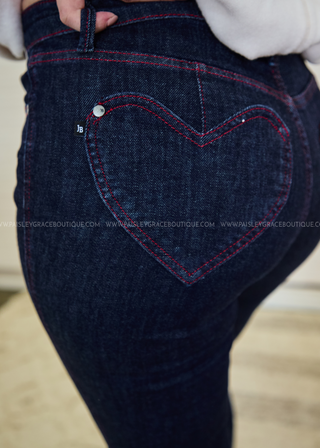 Judy Blue Heart Shaped Back Pockets Skinny Jeans