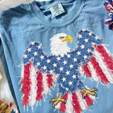 FAUX Patchwork Eagle Tee