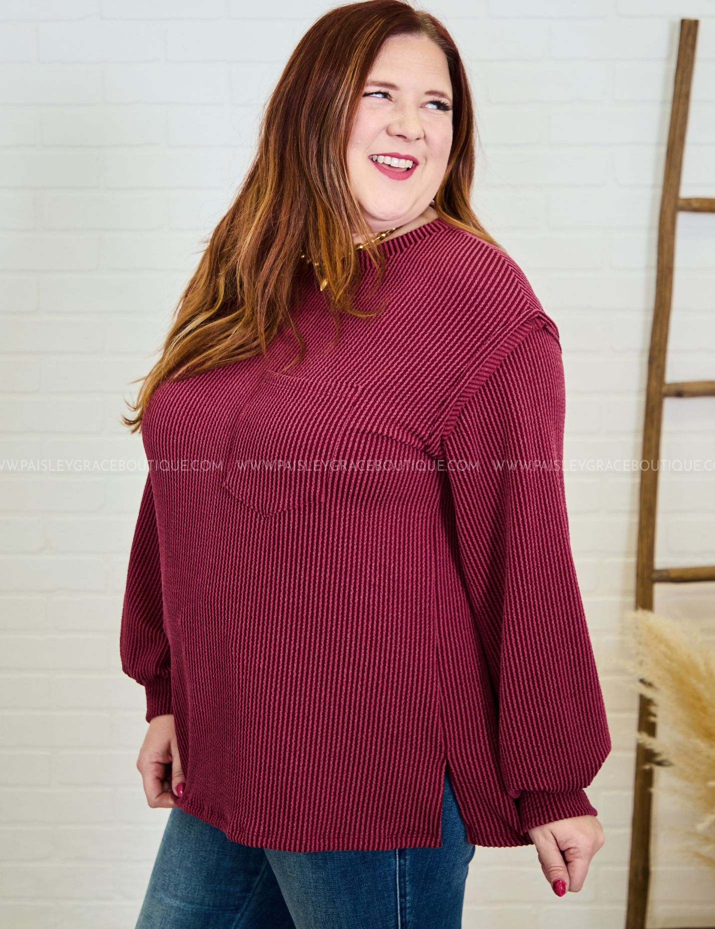Vibe Check Top - Burgundy* LAST ONES FINAL SALE *