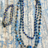 Janet Layered Multi-Wear Necklace - Blue