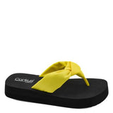 You Go Girl Flip Flops by Corkys - Yellow
