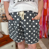 Polka Pop Shorts - Grey