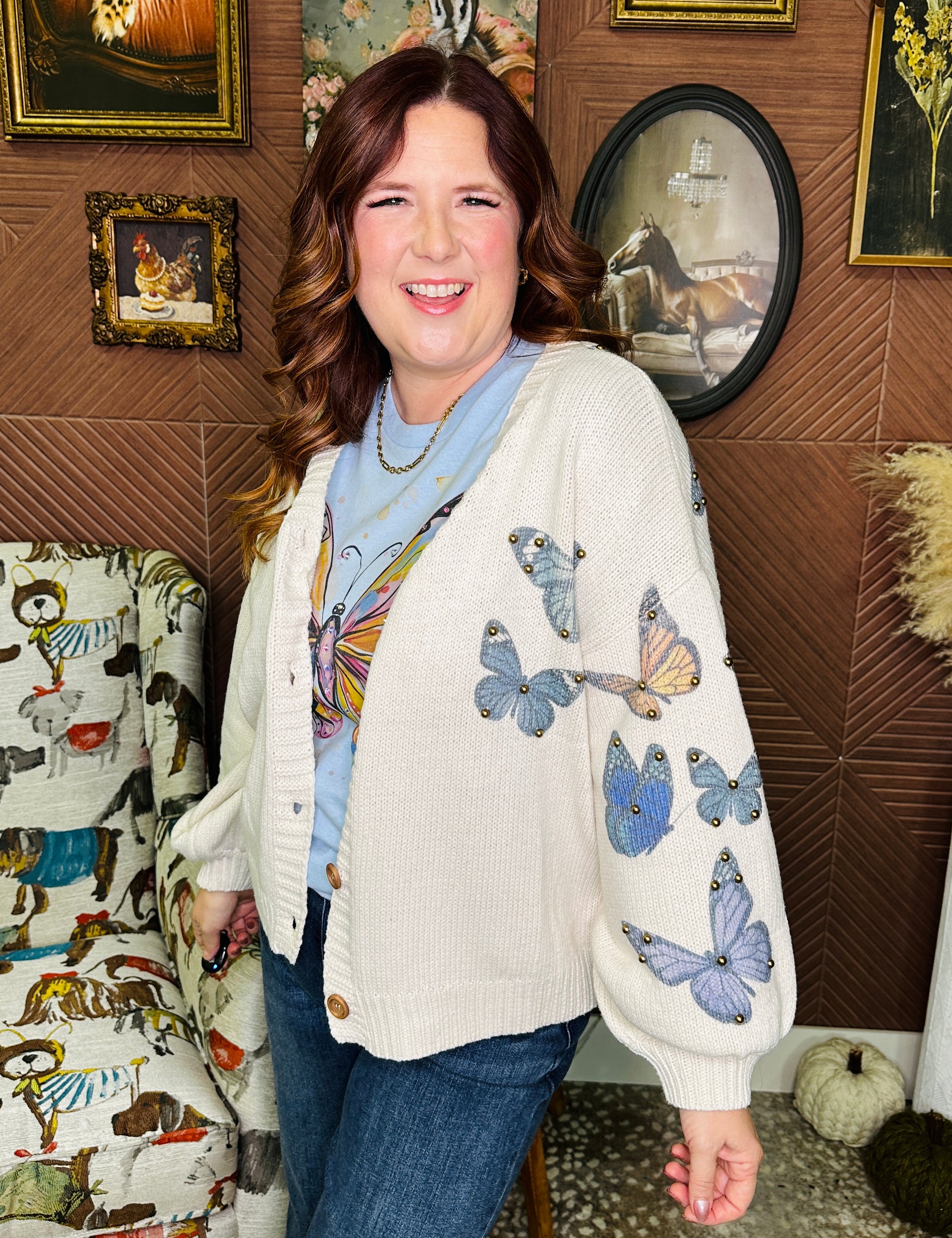 Flutter Around Knit Cardigan