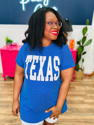 Everything Is Bigger In Texas Top - Royal  - FINAL SALE