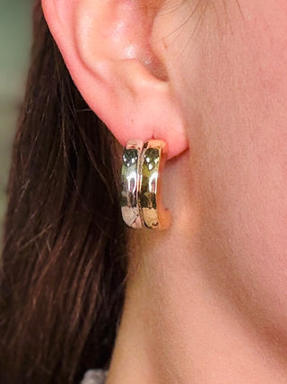 Julia Two-Tone Hoop Earrings