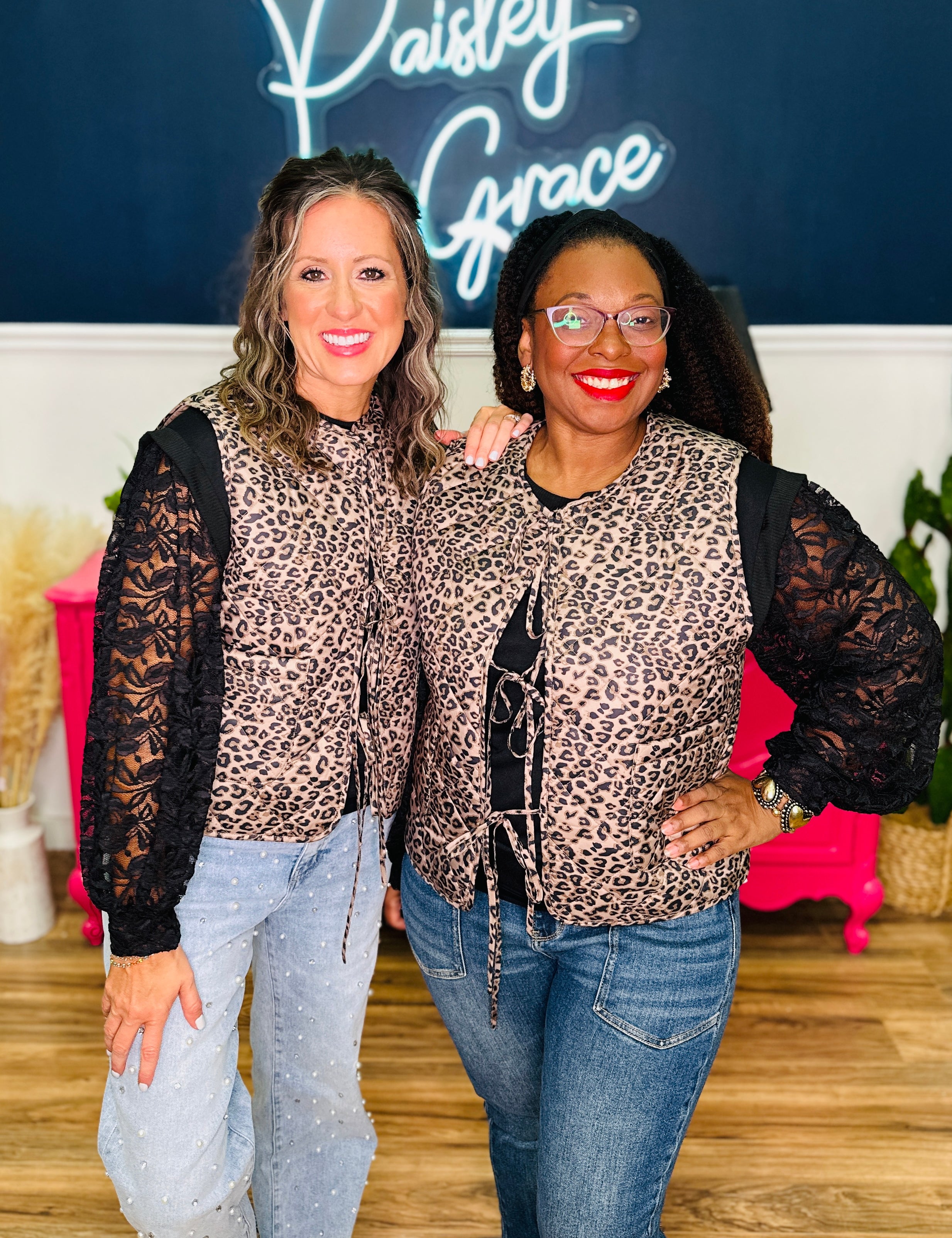 Leona Leopard Quilted Vest - LAST ONES FINAL SALE
