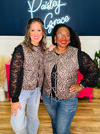 Leona Leopard Quilted Vest