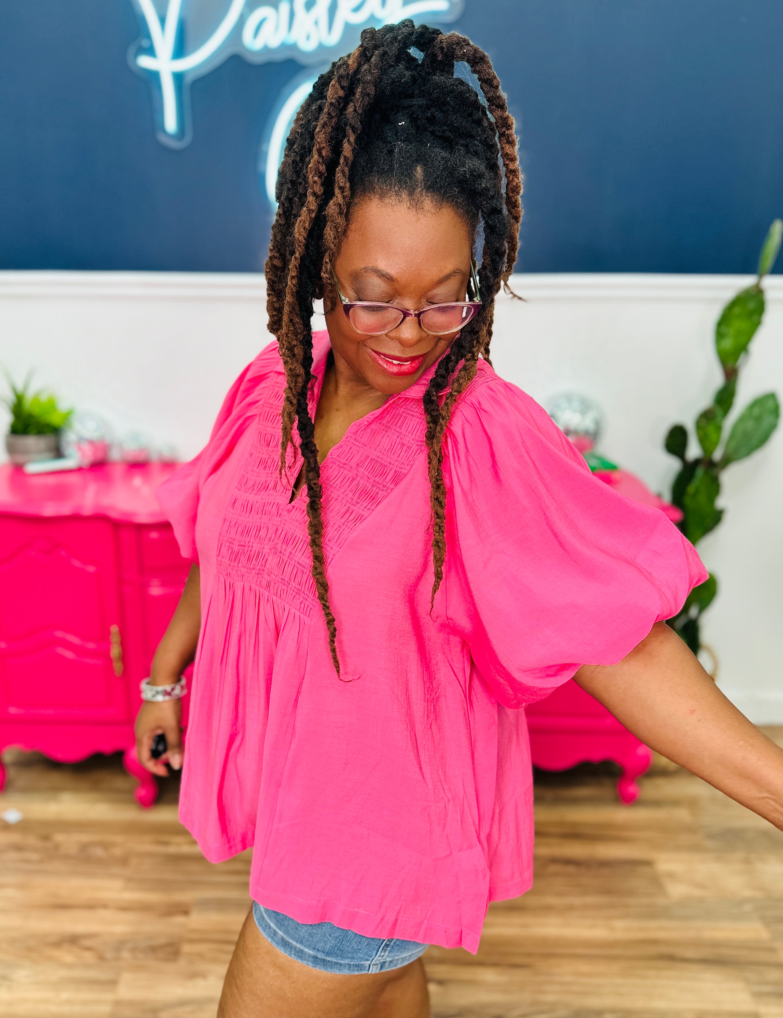 Talk To You Top - Coral Pink - LAST ONES FINAL SALE