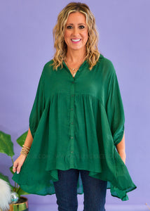 Meant To Be Together Top - Forest Green - FINAL SALE