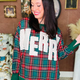 Merry In Plaid Top