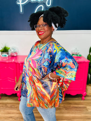 Aria Abstract Swirl Top