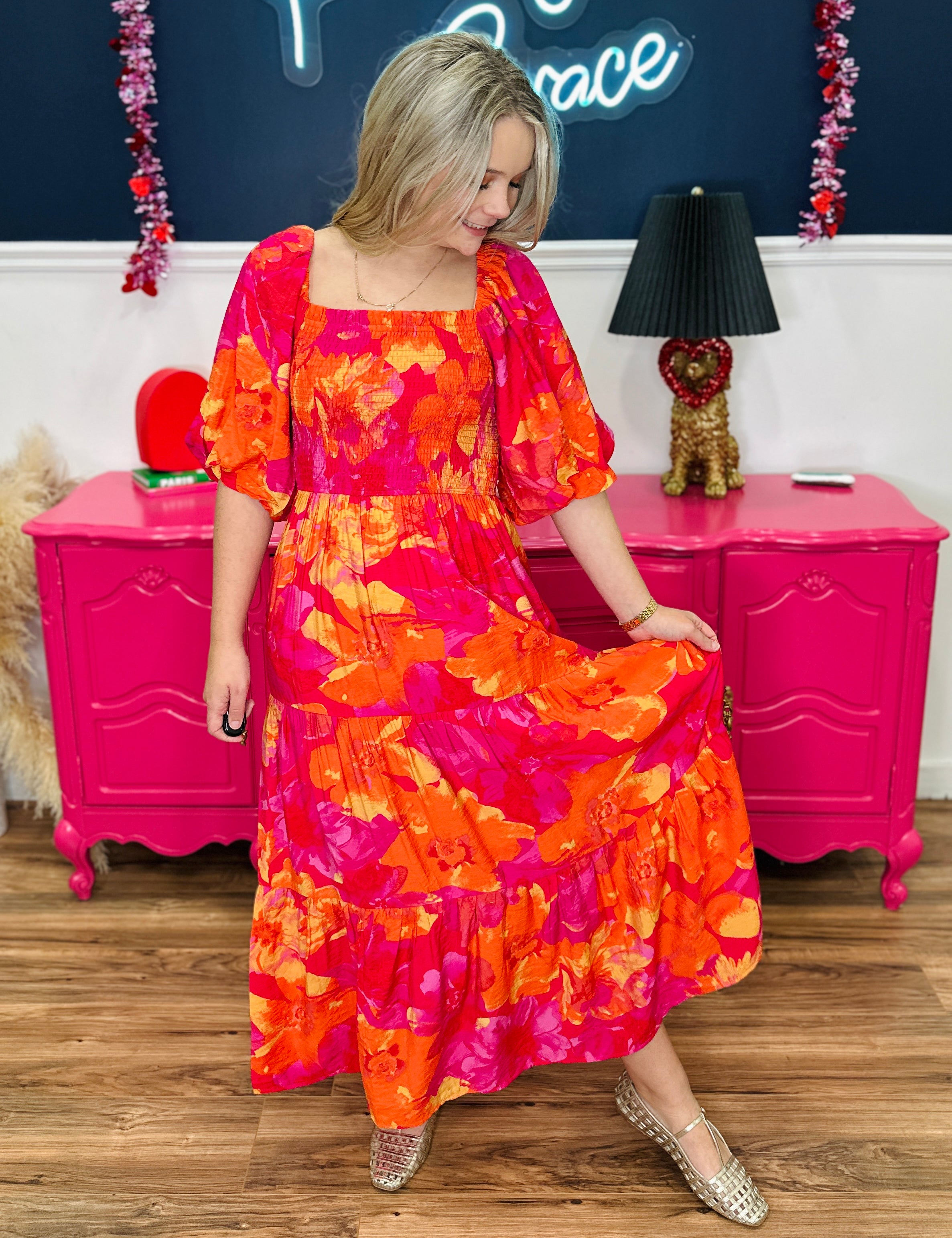 Blushing Garden Maxi Dress - FINAL SALE