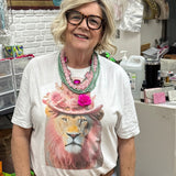 Cotton Candy Lion Boujee Tee