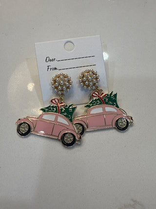 Love Bug Christmas Earrings