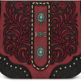 Montana West Tooled Embroidered Crossbody - Black