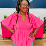 Talk To You Top - Coral Pink - LAST ONES FINAL SALE