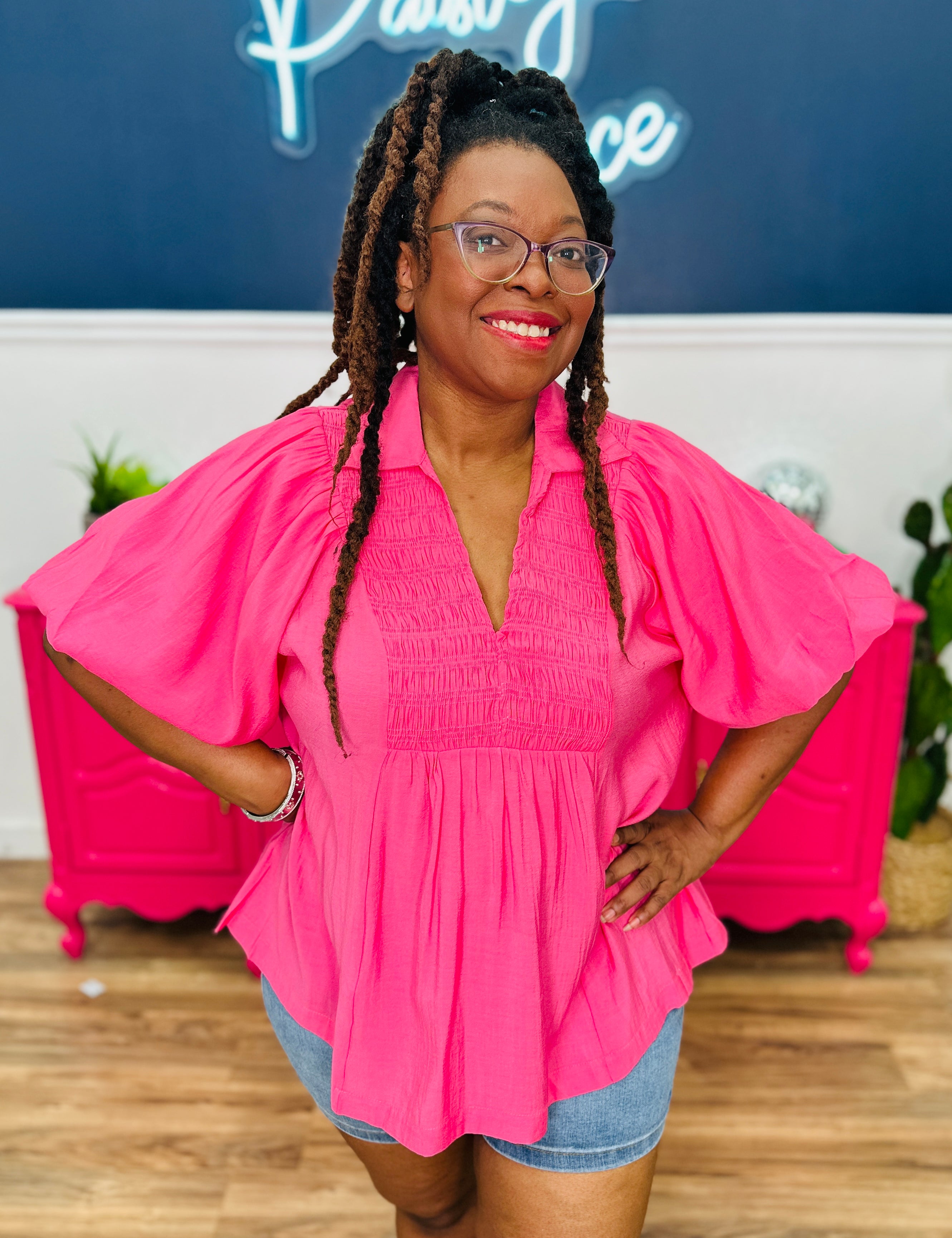 Talk To You Top - Coral Pink - LAST ONES FINAL SALE