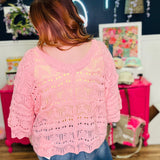 Sweet Spot V-Neck Sweater - Pink