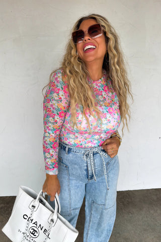 Pink Spring  Mesh Top  - PREORDER