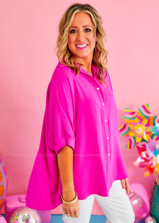 Under The Sun Top - Magenta - LAST ONES FINAL SALE* FINAL SALE *