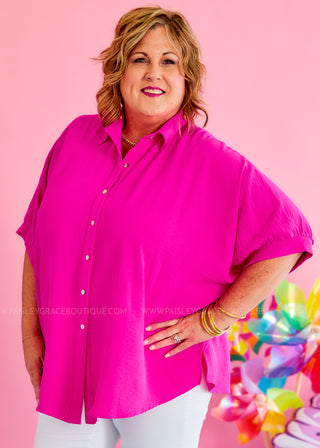 Under The Sun Top - Magenta - LAST ONES FINAL SALE* FINAL SALE *