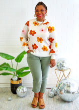 Load image into Gallery viewer, Falling Flowers Floral Sweater
