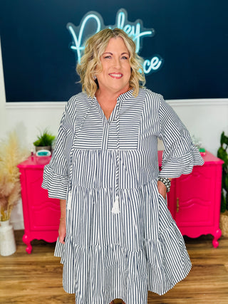 Striped Baby Doll Dress