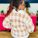 Plaid Sherpa Jacket - LAST ONES FINAL SALE