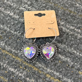 AB Heart Crystal Earrings - PREORDER
