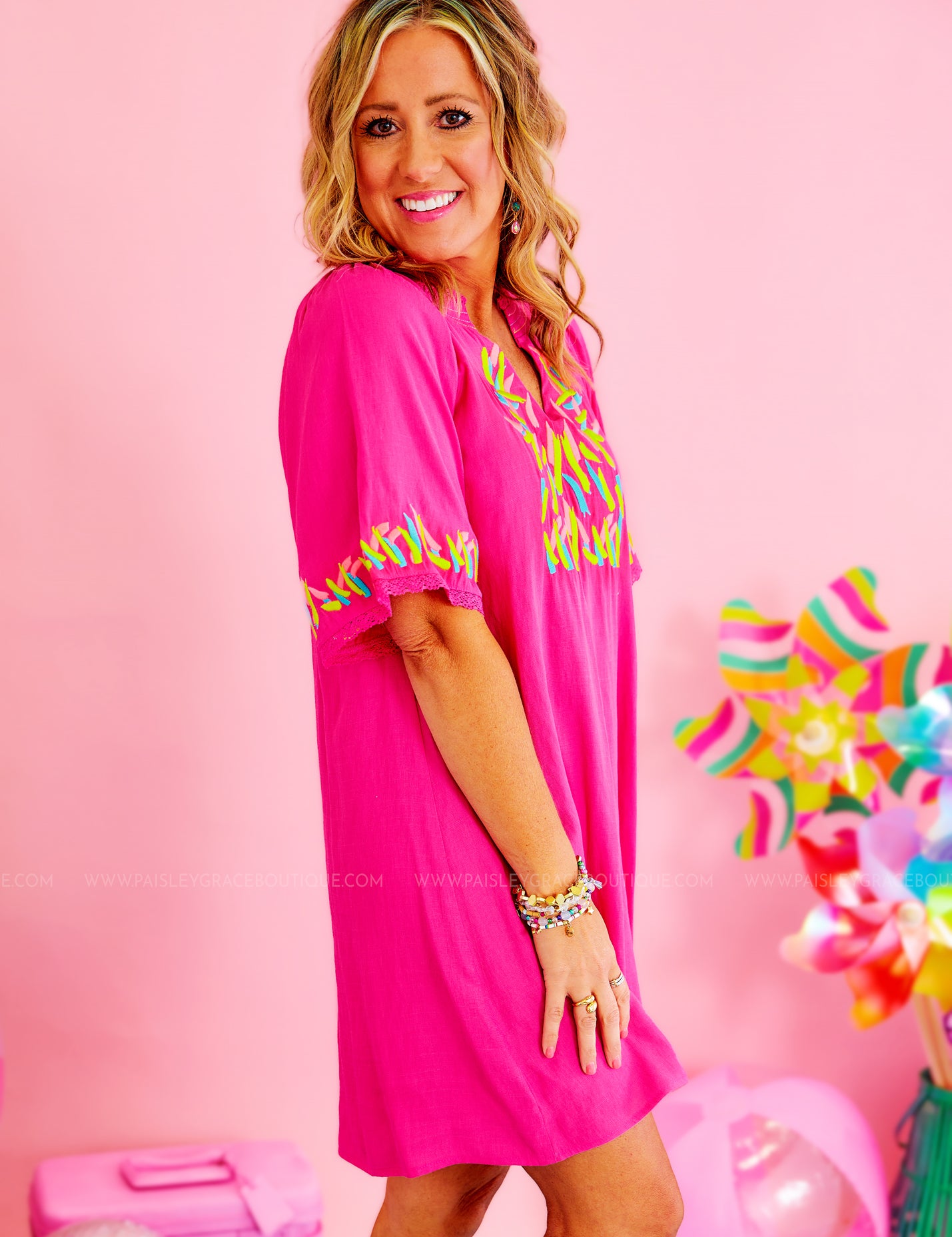Never Been Better Dress - Hot Pink - LAST ONES FINAL SALE