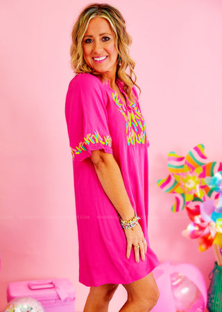 Never Been Better Dress - Hot Pink* FINAL SALE *