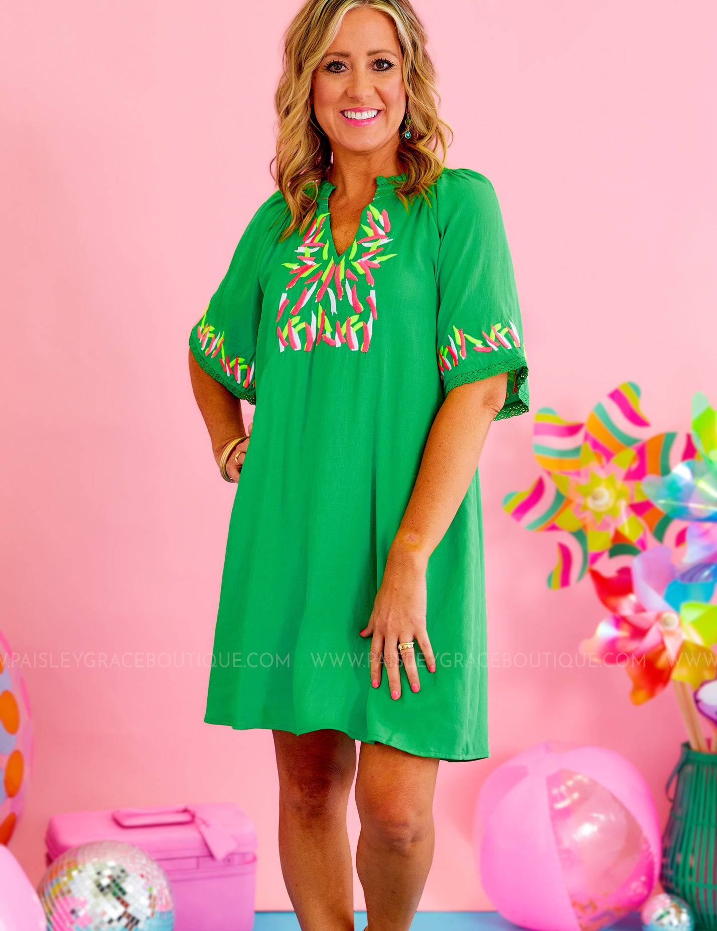Never Been Better Dress - Kelly Green* FINAL SALE *