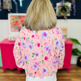 Gentle Days Top  - Pink Floral