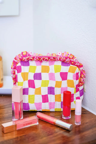 PREORDER - Groovy Garden Quilted Ruffle Bag