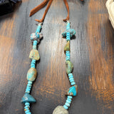 Authentic Turquoise Nugget & Rondelle Bead Necklace  - PREORDER