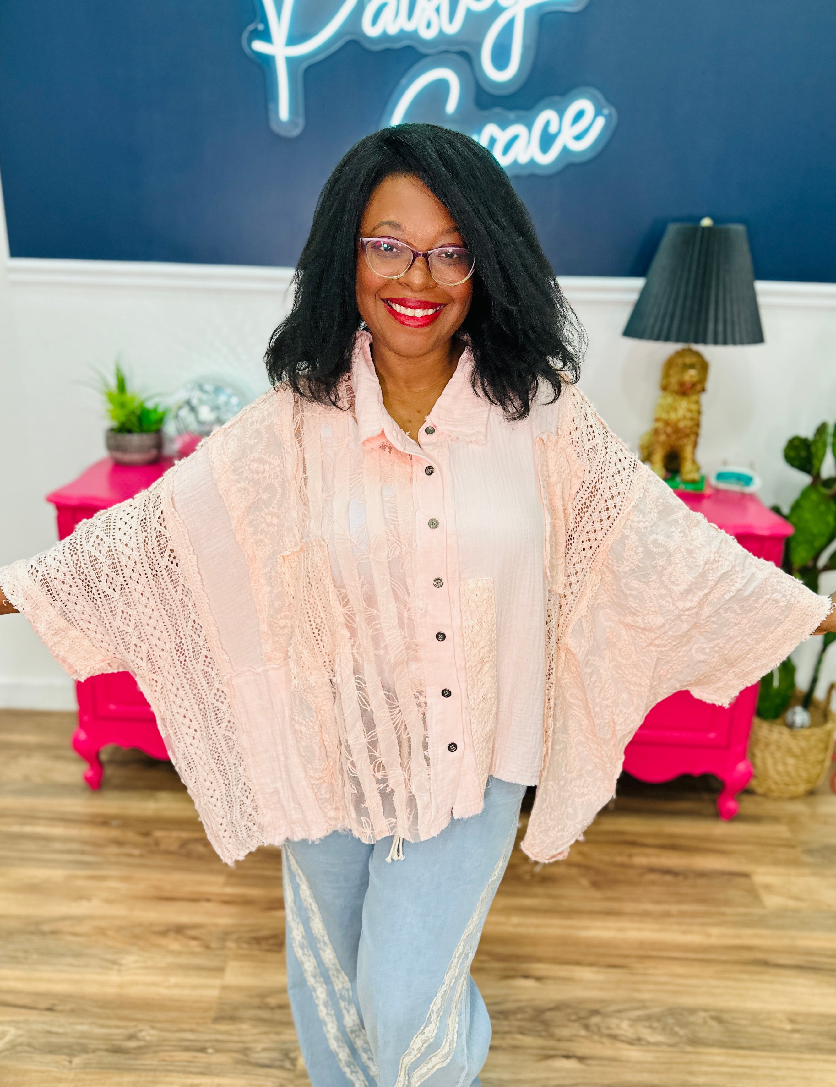Meant To Be You And Me Top by Pol - Lt Blush - LAST ONES FINAL SALE