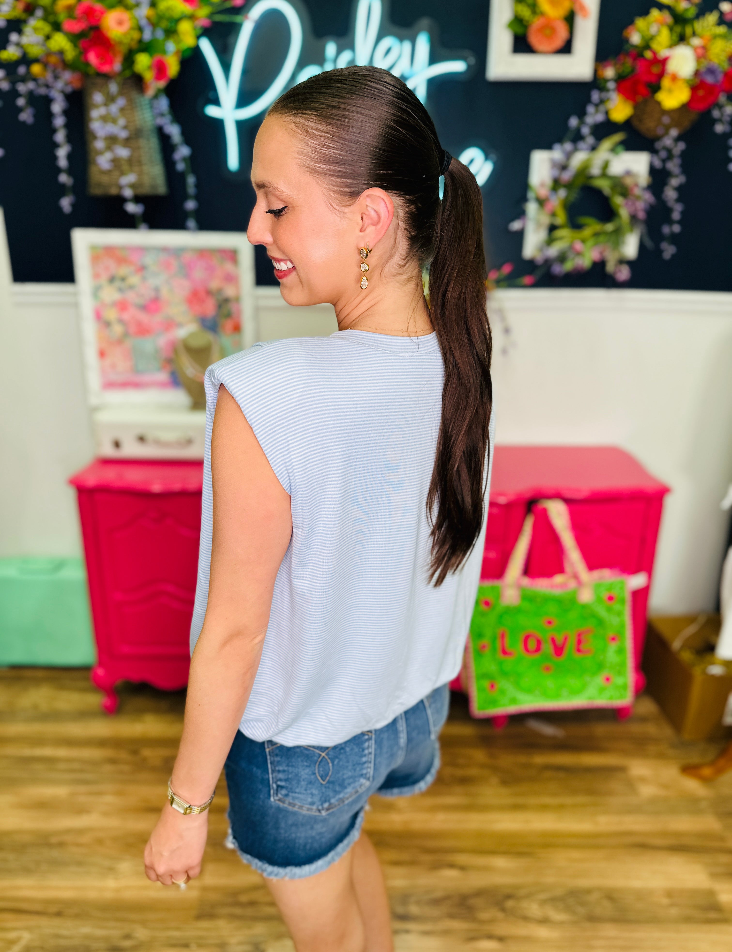 Stripe Society Top - Blue