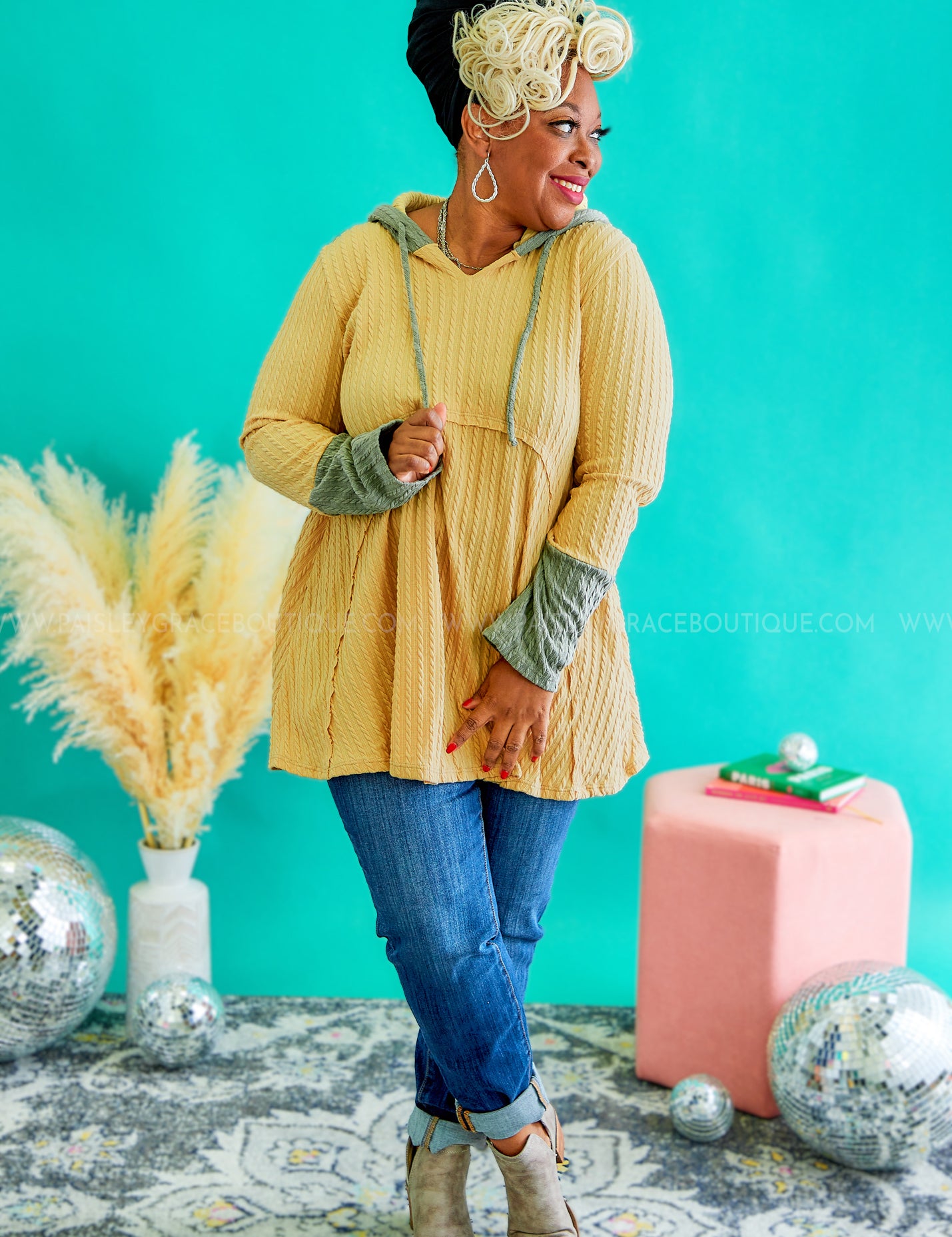 Keep In Mind Hooded Top - Mustard* FINAL SALE *