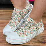 Aman Floral Sneakers - White Multi