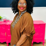 Urban Safari Top - Caramel - LAST ONES FINAL SALE