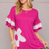 Fireflies Dancing Top - Fuchsia Floral - PREORDER
