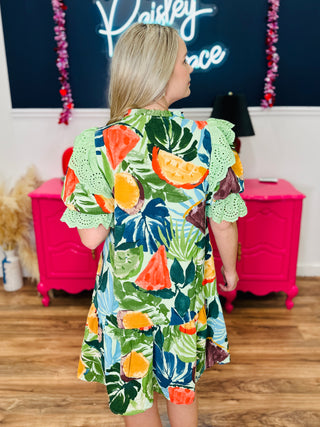 Starlit Floral Mini Dress